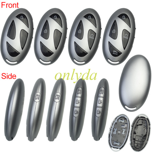 For Hyundai  remote key shell with black color button and  without  badge ， pls choose button