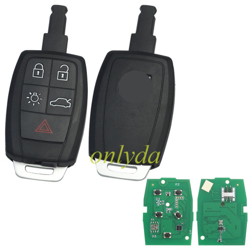 For volvo 5 button remote key ID48 433.92MHZ unkeyless  31300258 2008+ S40 C30  FCC ID:KR55WK49259 CMIIID:2006DJ3174