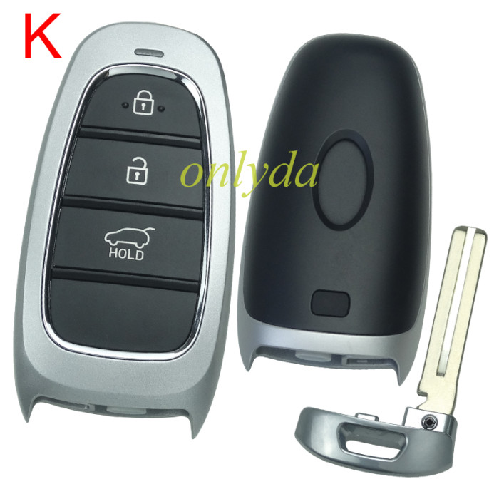 For Hyundai remote key blank with badge , please choose button