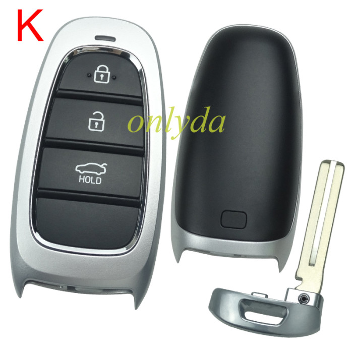 For Hyundai remote key blank without logo , please choose button