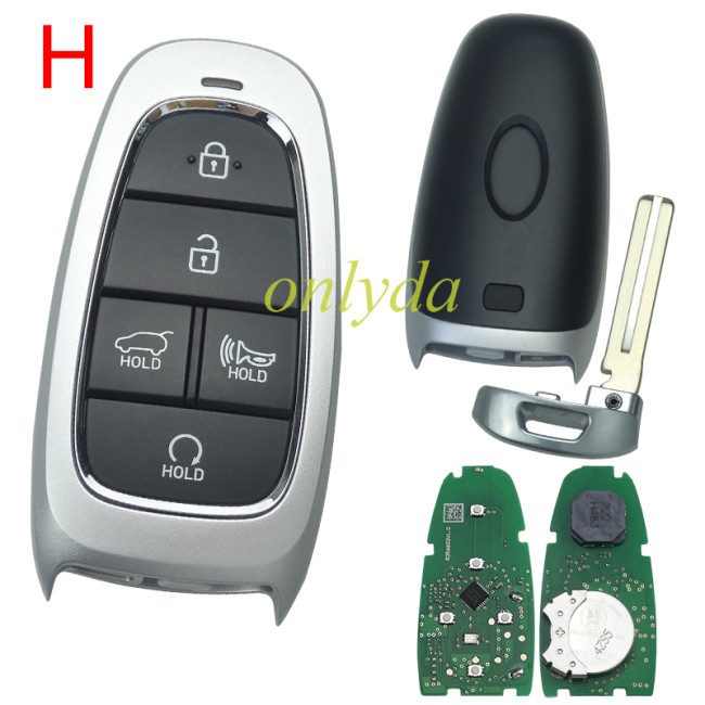 Aftermarket Hyundai Tucson 2023 Smart Remote Key 95440N9072 with  5 Buttons 433MHz   With HITAG 3 - ID47 NCF29A1X chip PN:95440-N9072