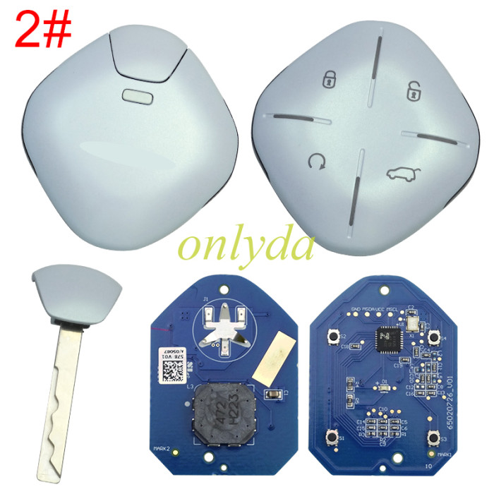 Original Smart key For Jetour Dashing I 2022-2024|HITAG3|434MHz Europe |4 buttons |autosta grey