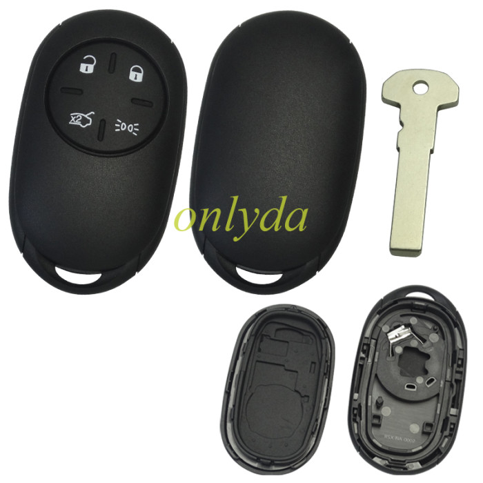 For Fiat 4 button remtoe replacement key  shell without badge