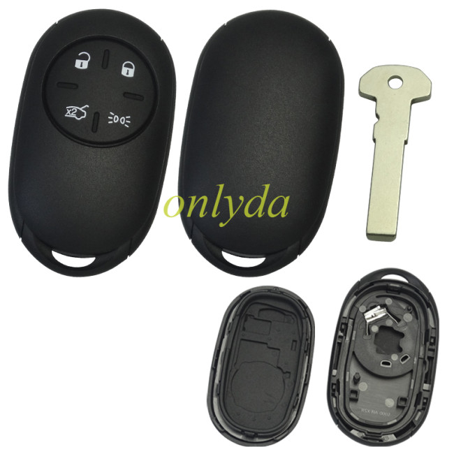 For Fiat 4 button remtoe replacement key shell without badge