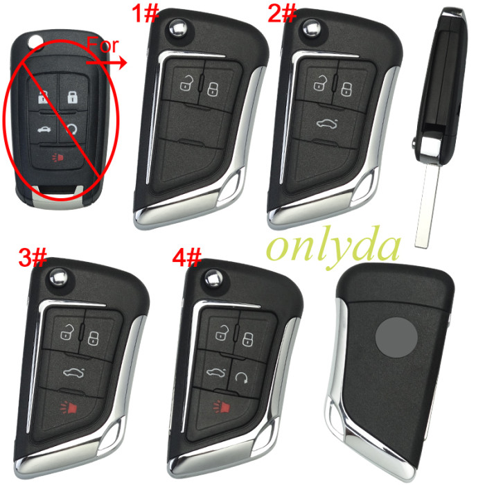 For Opel  modified remote key  shell with round badge place ,please choose button