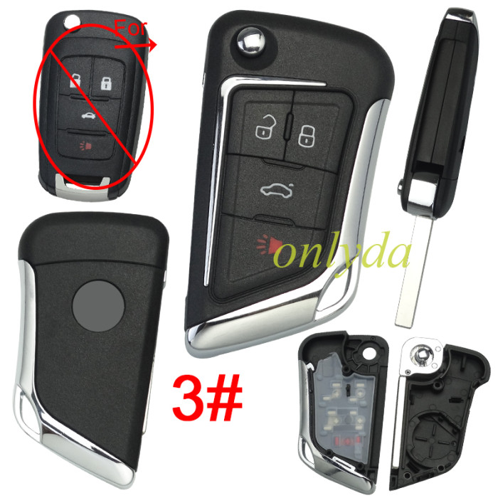 For Opel  modified remote key  shell with round badge place ,please choose button