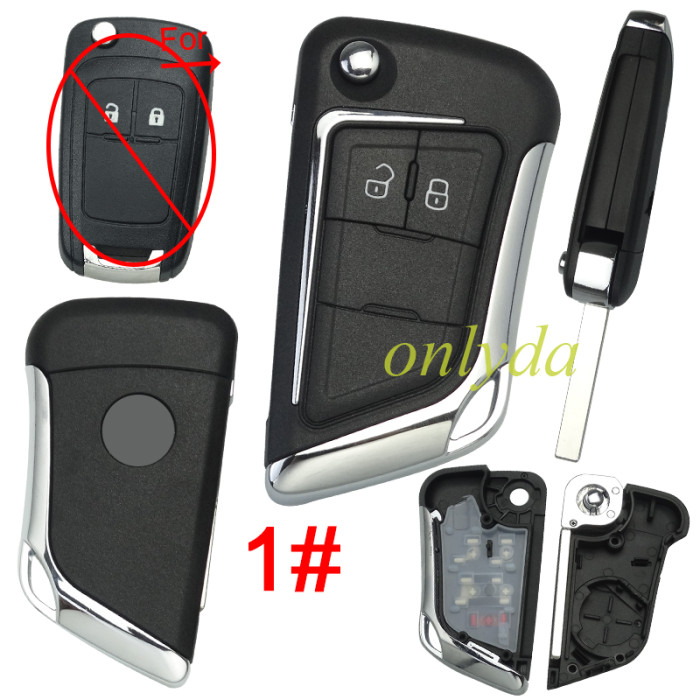 For Opel  modified remote key  shell with round badge place ,please choose button