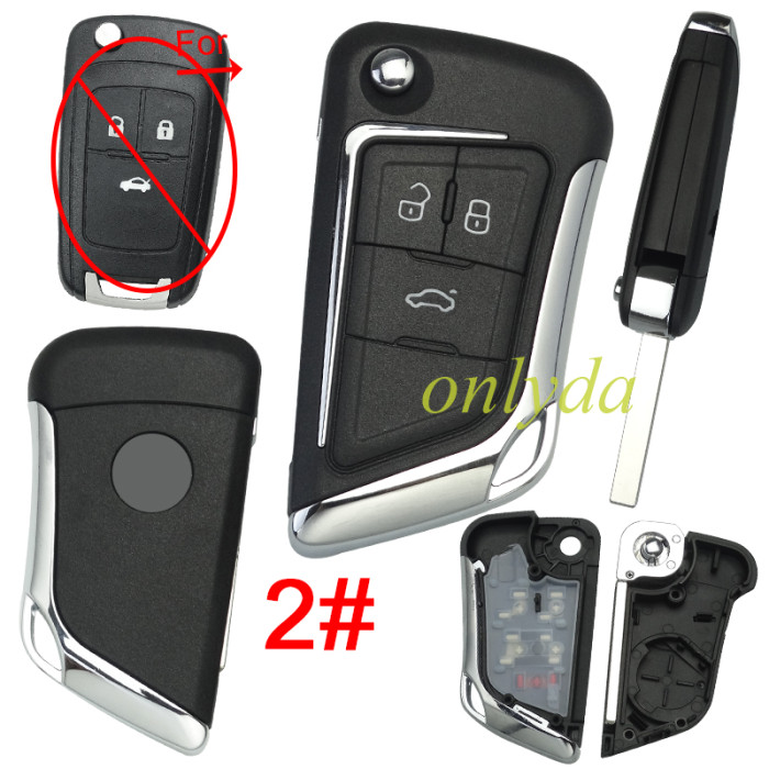 For Opel  modified remote key  shell with round badge place ,please choose button