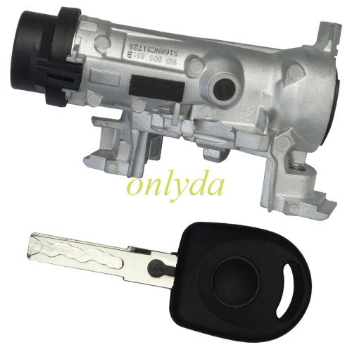VW CADDY MK3 Golf MK5 ignition start switch steering lock  with badge  1KO905851B with original ID48 chip use forTiguan Passat Sagitar Golf Skoda Octavia