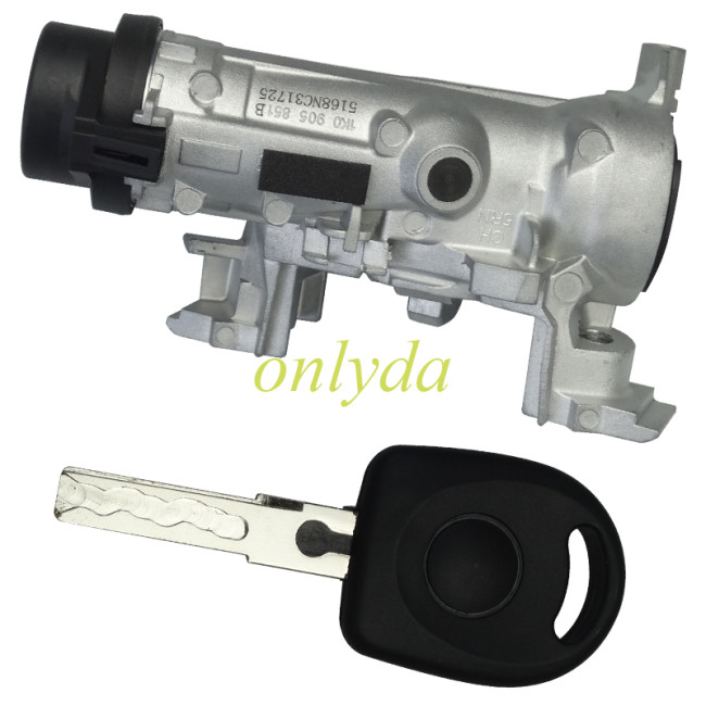 VW CADDY MK3 Golf MK5 ignition start switch steering lock  with badge  1KO905851B with original ID48 chip use forTiguan Passat Sagitar Golf Skoda Octavia
