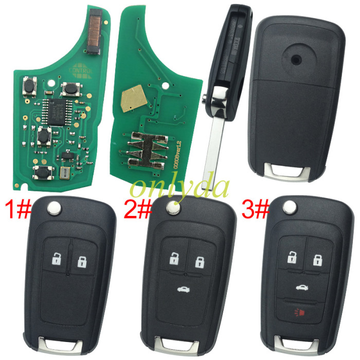 For Buick unKeyless remote key with 315/434mhz with  ID46 GM(Hitag2) 7937E/7941 chip, please choose button type and frequency