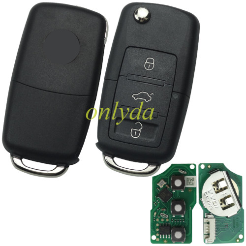 XKB520EN For Xhorse  2ndGeneration Wire Universal Remote Key Volkswagen B5 Flip 3 Buttons English