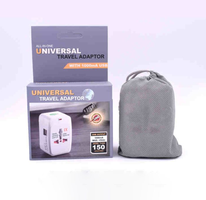 Charger adapter, without USB,  Widely applicable and supported in over 150 countries charger. Support the conversion of four international specificationsincluding European,American, Australian, and British standards
