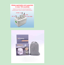 Charger adapter, without USB,  Widely applicable and supported in over 150 countries charger. Support the conversion of four international specificationsincluding European,American, Australian, and British standards