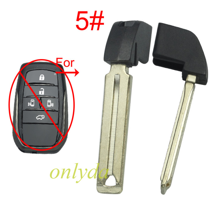 For Toyota  emmergency key blade use for large cards Key blade with hole, pls choose the blade type