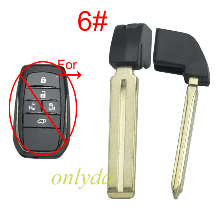 For Toyota  emmergency key blade use for large cards Key blade with hole, pls choose the blade type