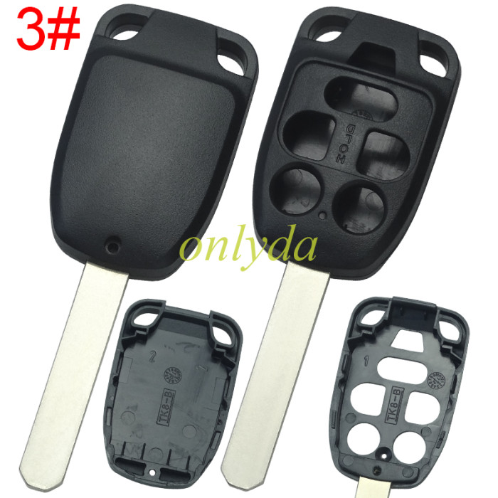 For Honda key blank without badge , pls choose button