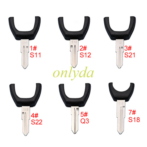 For Chery transponder key head with short  blade ， pls choose blade model .