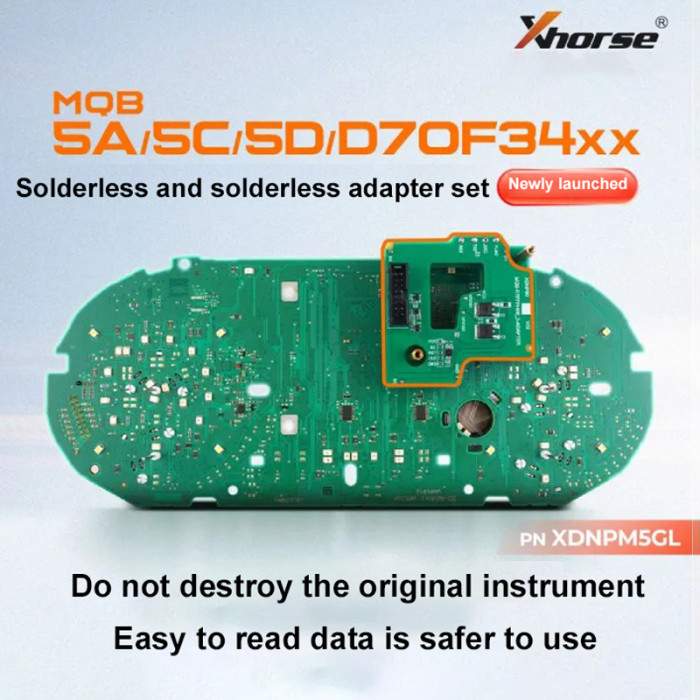 XDNPM5GL  Xhorse MQB 5A/5C/5D/D70F34xx No-disassembly and No-soldering Adapter 13pcs Set, Work With Key Tool Plus Pad And Multi Prog