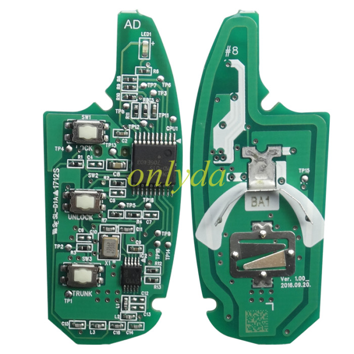 OEM Hyundai I10 2016-2018 Flip Remote Key With 3 Buttons  95430-B4400 433MHz  FCC ID OKA-420T HITAG3 PCF7938XA ID47
