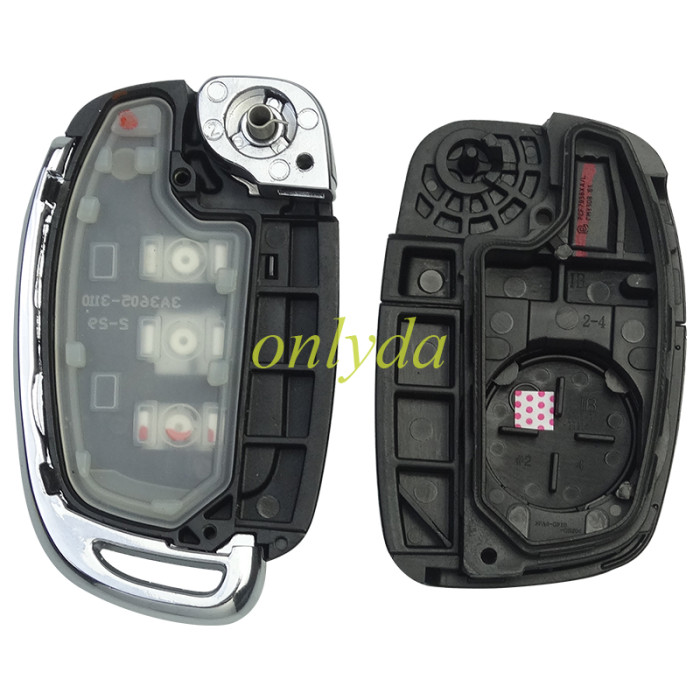 OEM Hyundai I10 2016-2018 Flip Remote Key With 3 Buttons  95430-B4400 433MHz  FCC ID OKA-420T HITAG3 PCF7938XA ID47