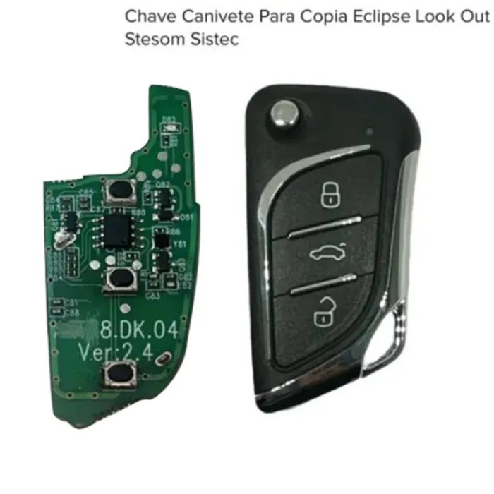 Chave Canhvete Para Copia Eclipse Look Out Stesom Sistec with 315/433mhz , pls choose mhz