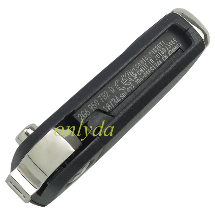 OEM VW KEY shell , without blade， for VW for 5C MQB 49  style POLO 2019  2G6 959 752  D  (glued type same as OEM keys, no aftermarket blade tofit it so far please pay attention