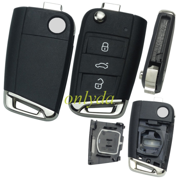 OEM VW KEY shell , without blade， for VW for 5C MQB 49  style POLO 2019  2G6 959 752  D  (glued type same as OEM keys, no aftermarket blade tofit it so far please pay attention