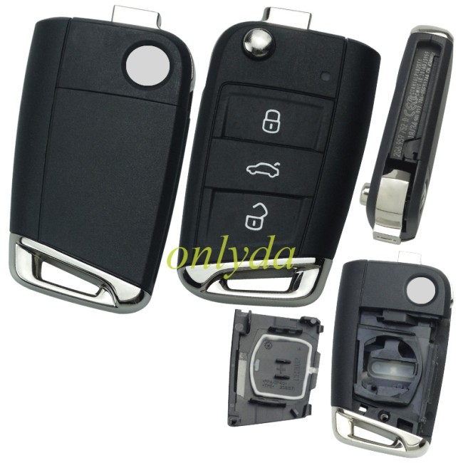 OEM VW KEY shell , without blade, for VW for 5C MQB 49 style POLO 2019 2G6 959 752 D (glued type same as OEM keys, no aftermarket blade tofit it so far please pay attention