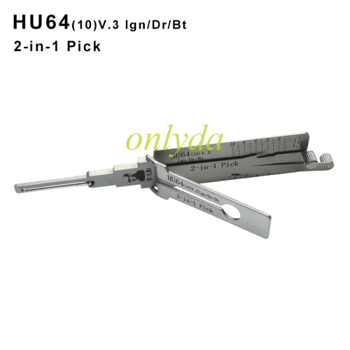 Benz HU64(10)V.3 Ign/Dr/Bt Lishi 2-in-1 Pick, for ignition lock, door lock, and decoder,! used for Opel, Antara, Sail,This is an older model. It can only be used on cars before 2019 years with 10 cut