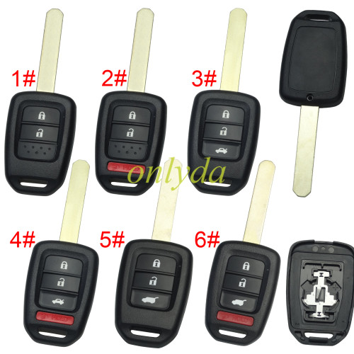 Honda remote key blank without badge , pls choose button