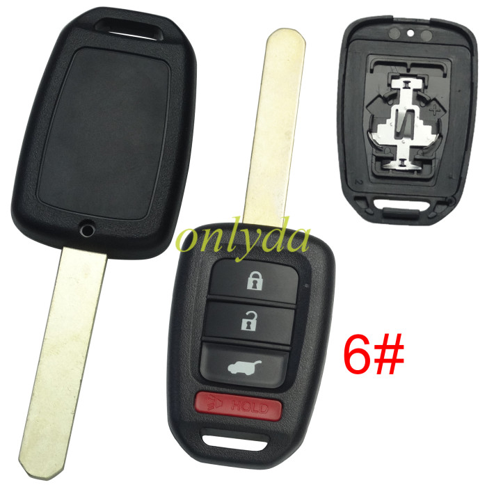 Honda remote key blank without badge , pls choose button