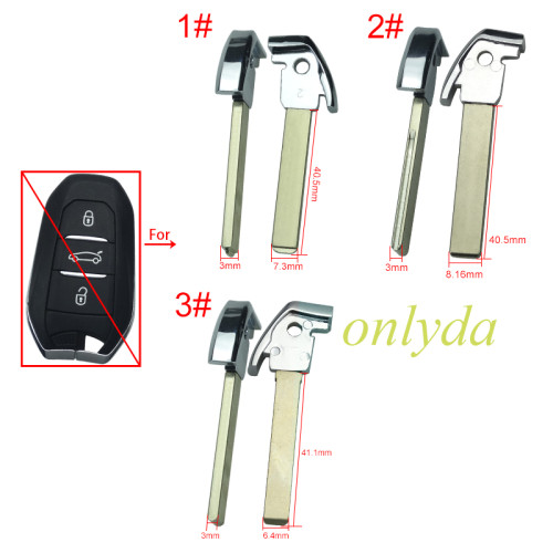 For Citroen emergency blade 1#VA2, 2#HU83, 3#HU100