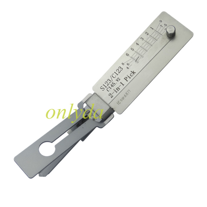S123/C123 lishi 2 in 1 decode and lockpick for Schlage Residential Lock