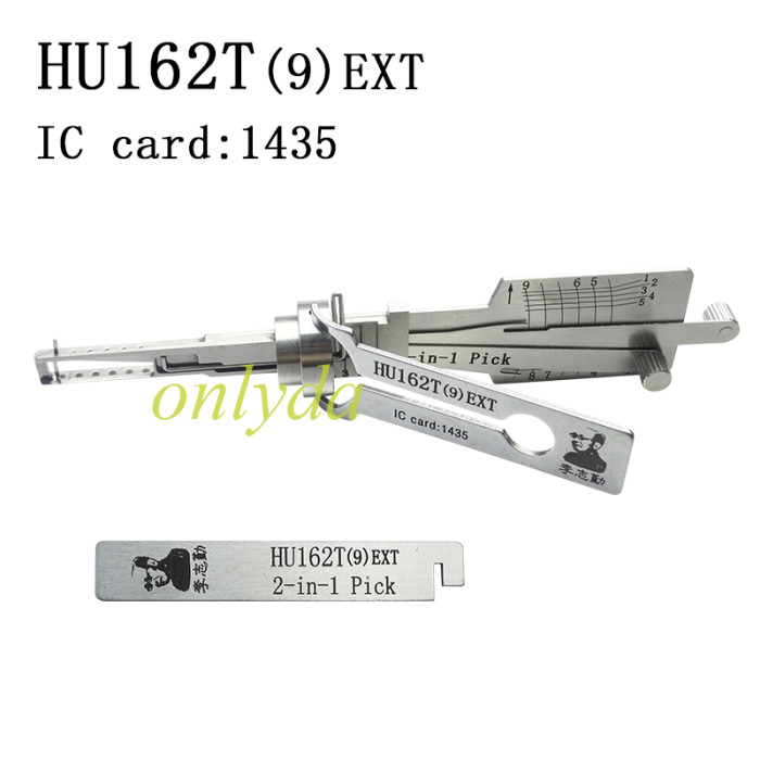 Lishi Audi HU162T (9) EXT IC card:1435  2 In 1 lock pick and decoder