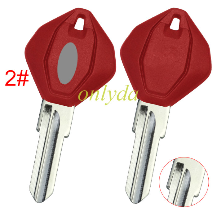 For Ducati motor  key blank with right with badge , pls choose color