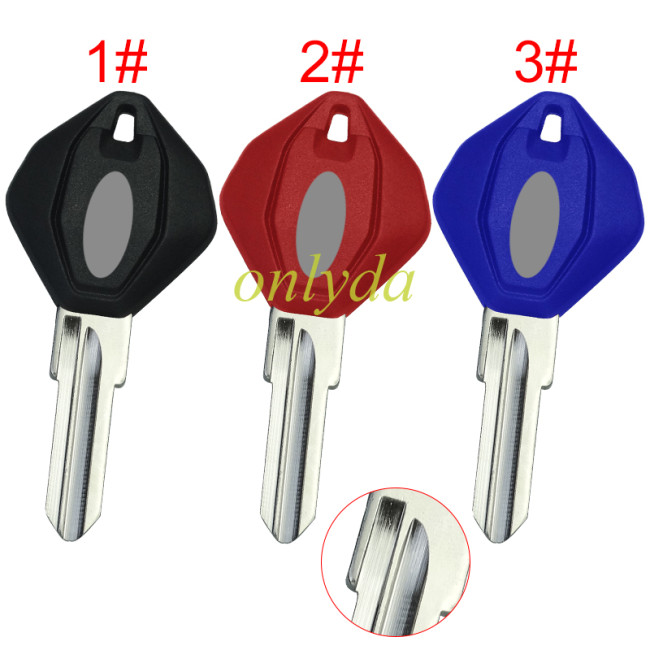For Ducati motor key blank with right with badge , pls choose color