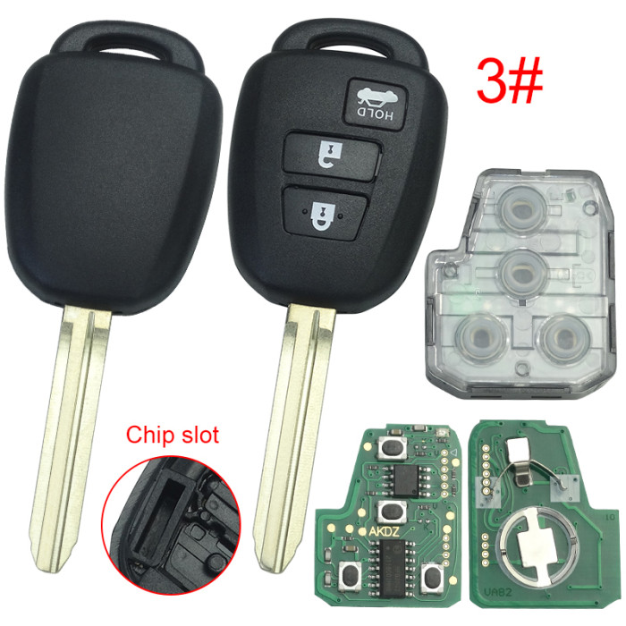 Remote Key For Toyota Yaris  TOKAI RIKA 314MHz ASK B51TE/89070-52D70  89070-B51TE   H Chip / G chip need pay extra as your demand, pls choose button