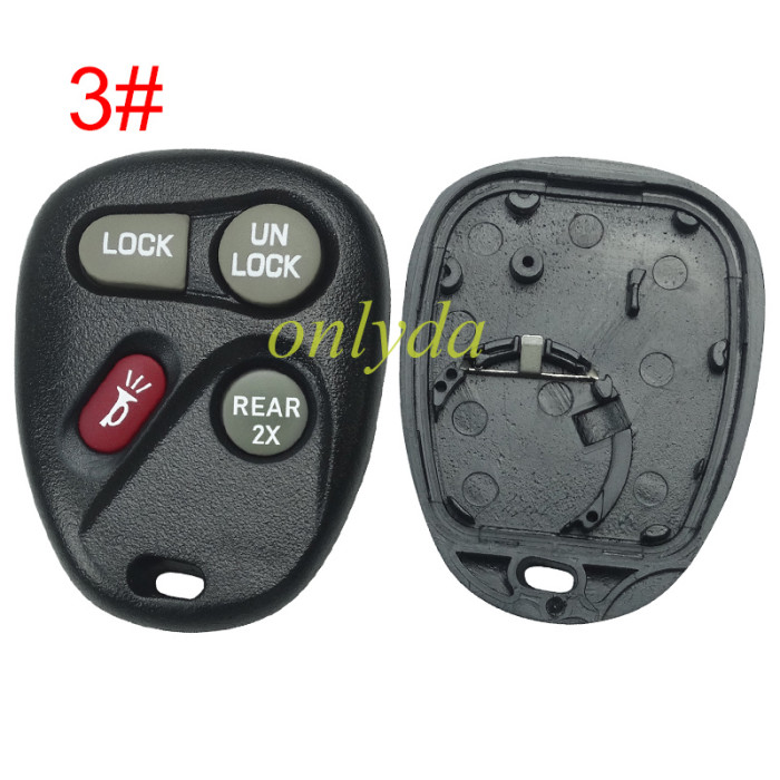 For GM Buick remote key shell with battery holder, pls choose the button