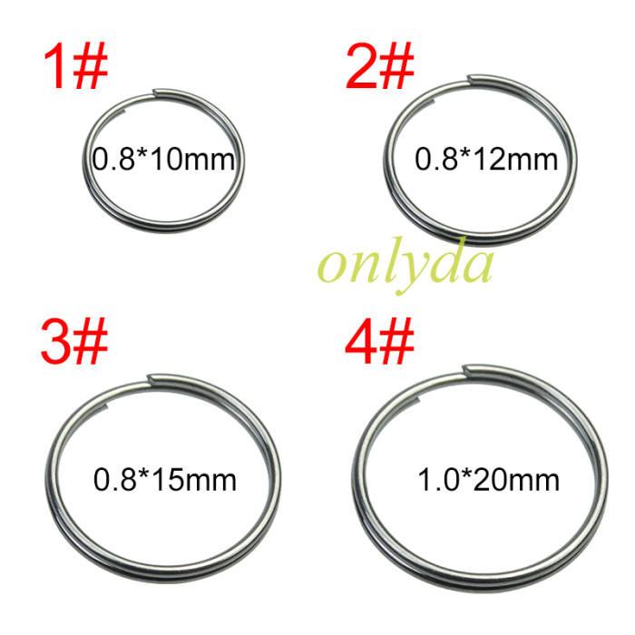 Key chain Ring  1000pcs/bag, Diameter 10mm/12mm/15mm/20mm, pls choose size
