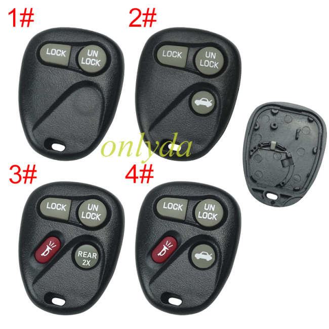 For GM Buick remote key shell with battery holder, pls choose the button