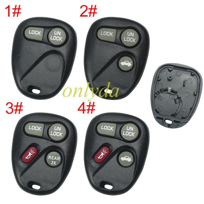 For GM Buick remote key shell with battery holder, pls choose the button