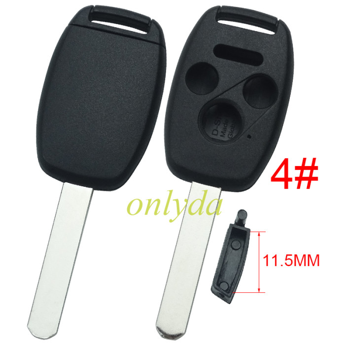 Super Stronger GTL shell  Honda upgrade remote key shell without badge（With chip slot place)