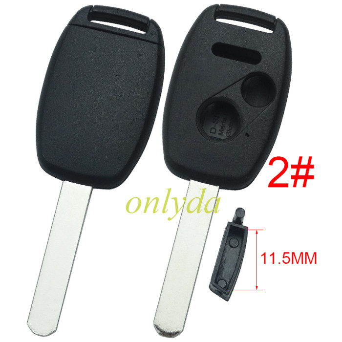 Super Stronger GTL shell  Honda upgrade remote key shell without badge（With chip slot place)