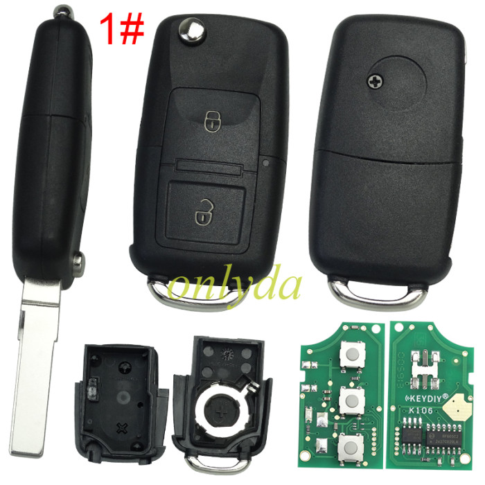 For VW 3 Button remote control FCC ID:1J0 959 753 B 434mhz with ID48 chip , pls choose button