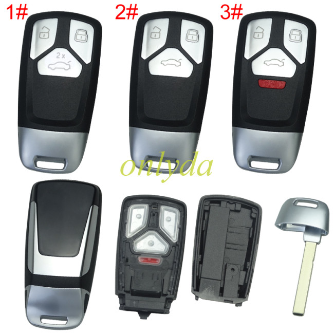 For Audi remote key blank without badge, pls choose button