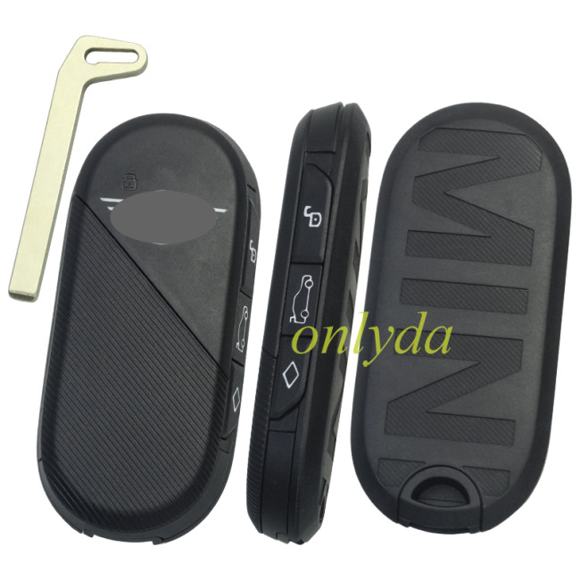 For BMW MINI remote key shell with blade , MINI printed on the back With badge