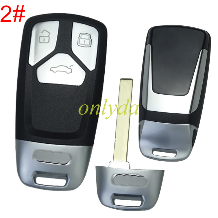 For Audi  remote key blank with badge, pls choose button