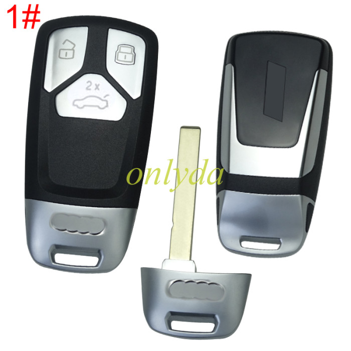 For Audi  remote key blank with badge ,  the back can with badge S/ S5/ S6/S8/ RS/ SQ5, pls choose button