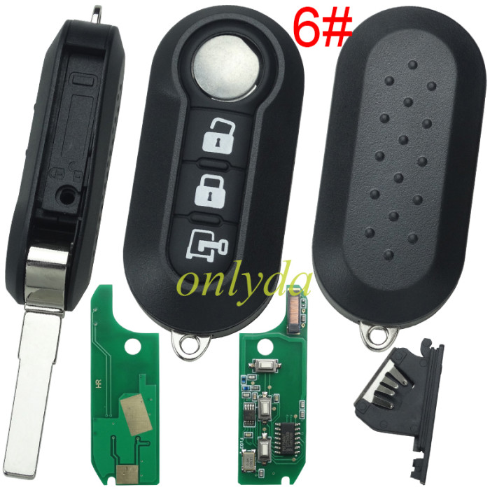 For dodge Fiat   3 button  AES 4A NCF29A CHIP   with 433.92mhzwith SIP22 blade